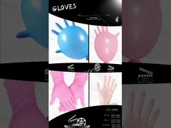 प्रयोगशाला के लिए रासायनिक प्रतिरोधी गुलाबी नाइट्राइल डिस्पोजेबल दस्ताने