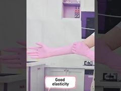 लचीला टिकाऊ गुलाबी सिंथेटिक नाइट्राइल दस्ताने गैर चिड़चिड़ा नाइट्राइल सुरक्षा दस्ताने